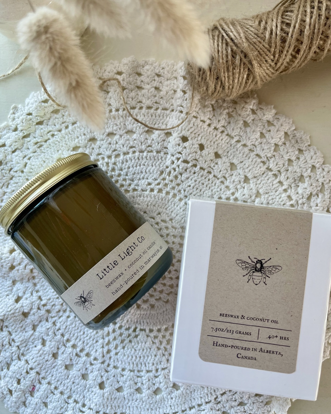 Unscented Beeswax Jar Candle