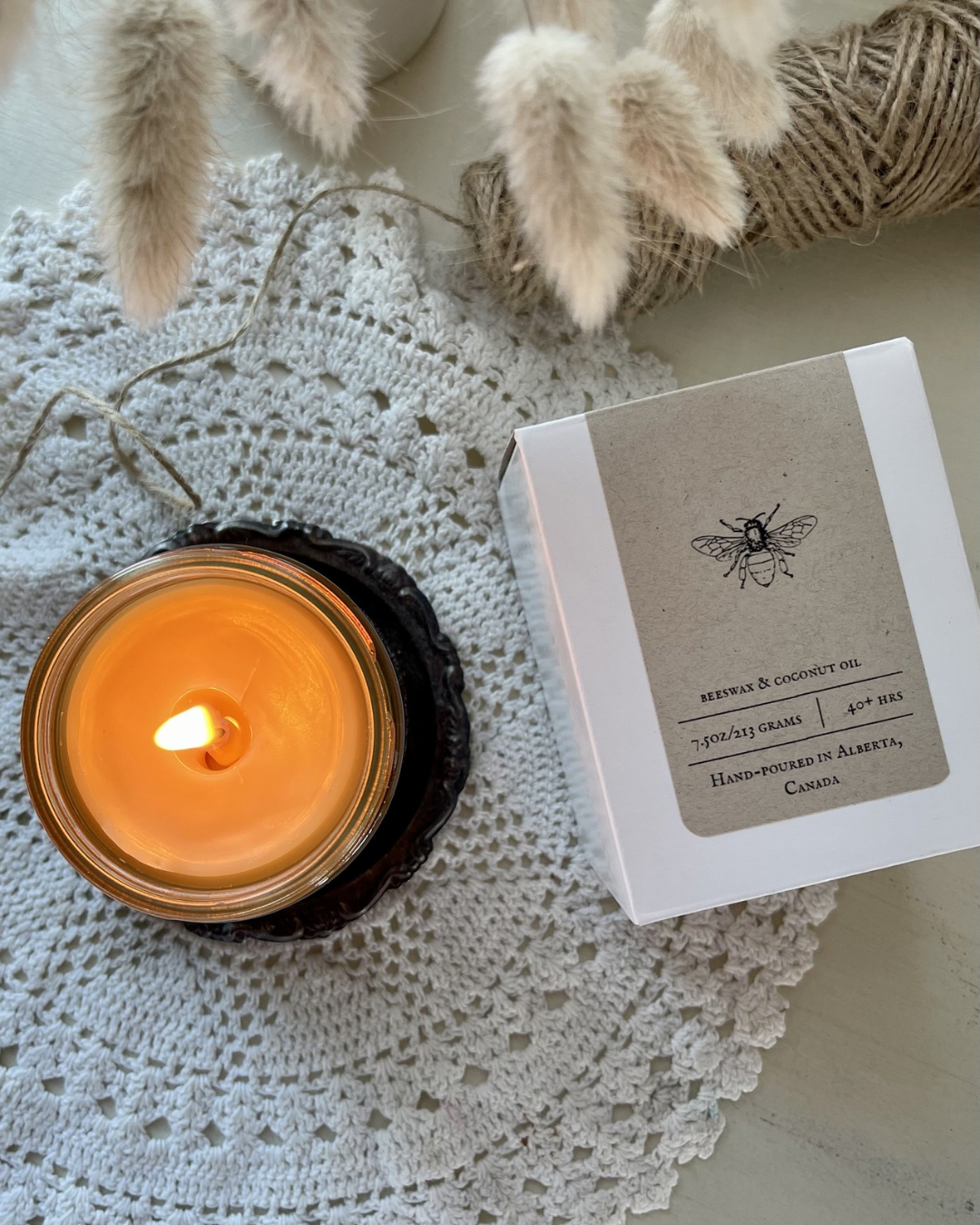 Unscented Beeswax Jar Candle
