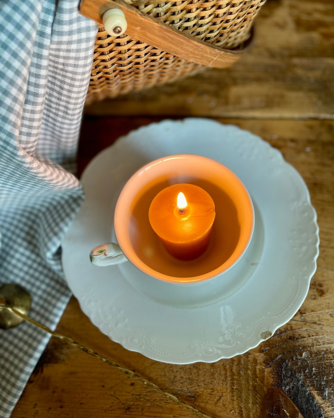 Set of 4 Beeswax Votive Candles